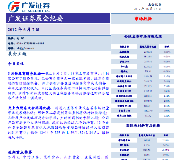 廣發(fā)證券-晨會(huì)紀(jì)要